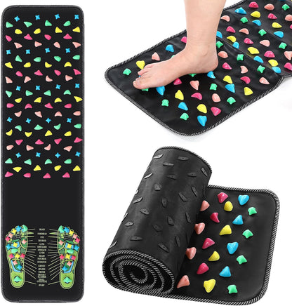 Foot Acupressure Massage Mat with Stones, 13.78 X 13.78 Inches