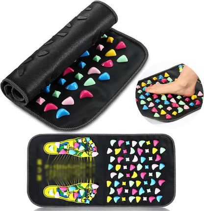 Foot Acupressure Massage Mat with Stones, 13.78 X 13.78 Inches