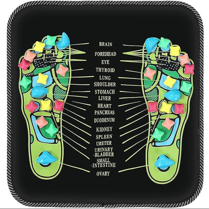 Foot Acupressure Massage Mat with Stones, 13.78 X 13.78 Inches